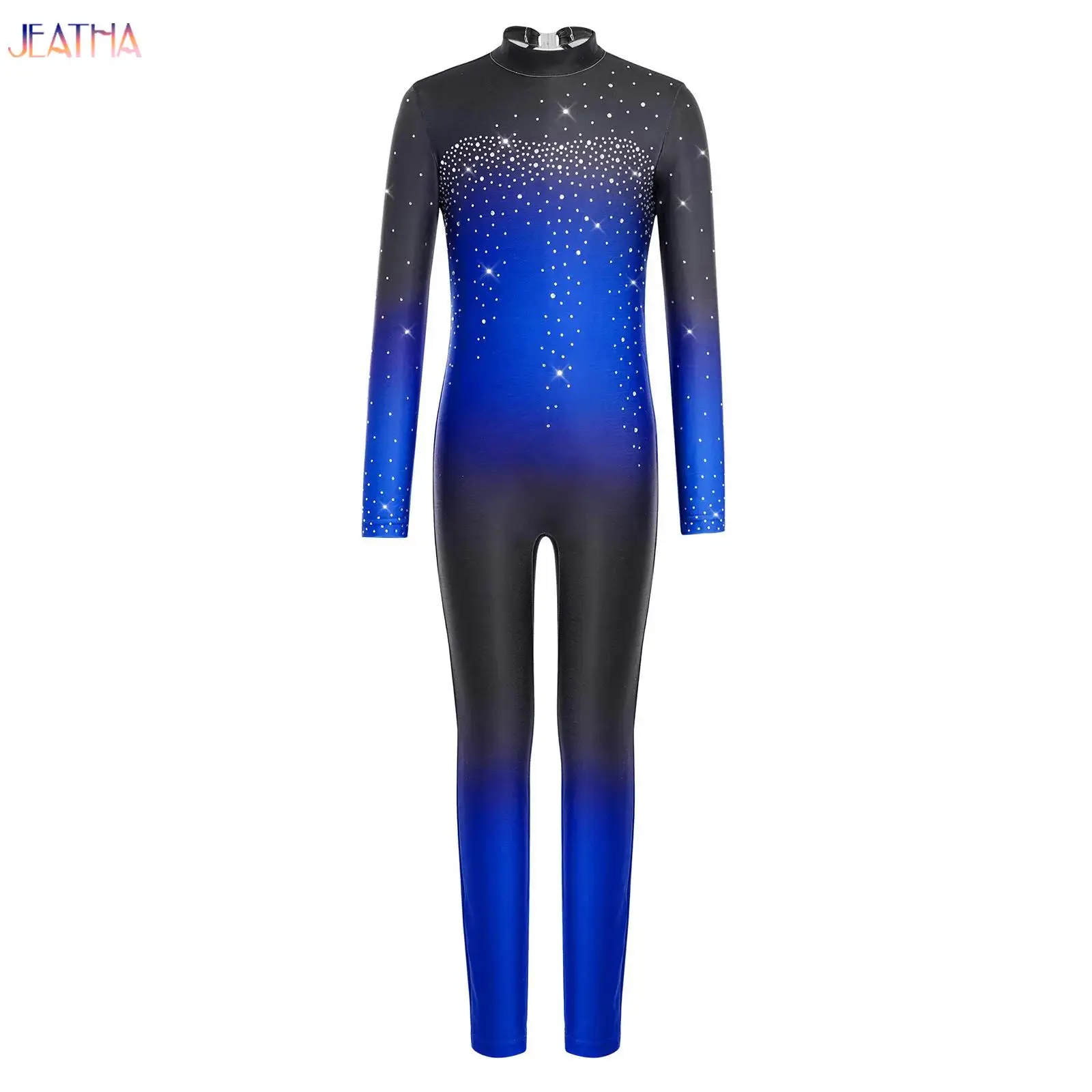 

Kids Girls Shiny Rhinestones Bodysuit for Gymnastics Artistic Figure Skating Ballet Performance Competition Athletic Jersey