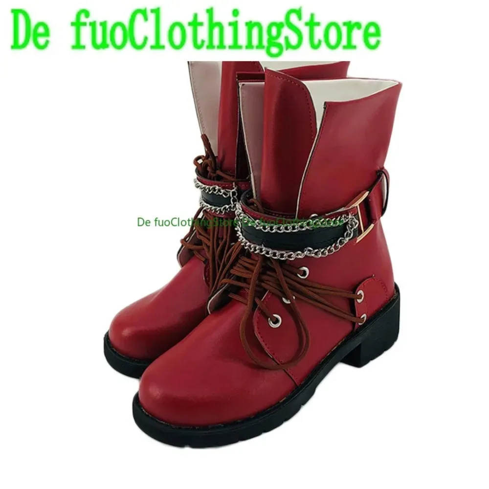 

Defuo VII Remake Tifa Lockhart Cosplay Shoes Anime Boots Anime Game Role-playing Shoes And Boots Halloween Party