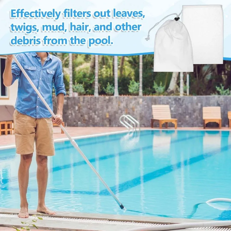 

【SPECIAL】10PCS Pool Vacuum Bag Replacement Fine Mesh Pool Bag With Locking Cord Filter Bags For Pools Aquariums Collecting