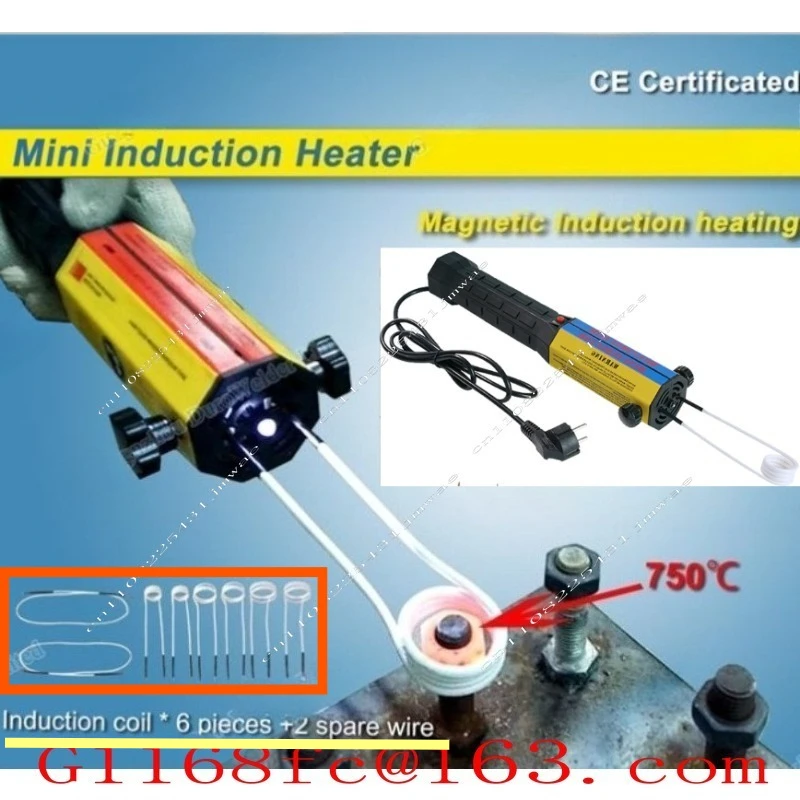 1000W Magnetischer Induktionsheizer-Bausatz, flammenlose Heiztechnologie mit 8 Spulen und Aluminiumlegierungsbox zum Erhitzen von Muttern und Zahnrädern