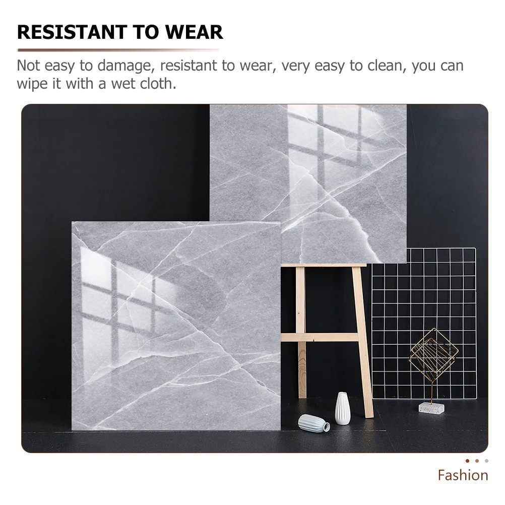 

10 Sheets Marble Texture Kitchen Wallpaper Tear Stick Oil-Proof Kitchen Wall Decals Self-Adhesive Backsplash Decorative