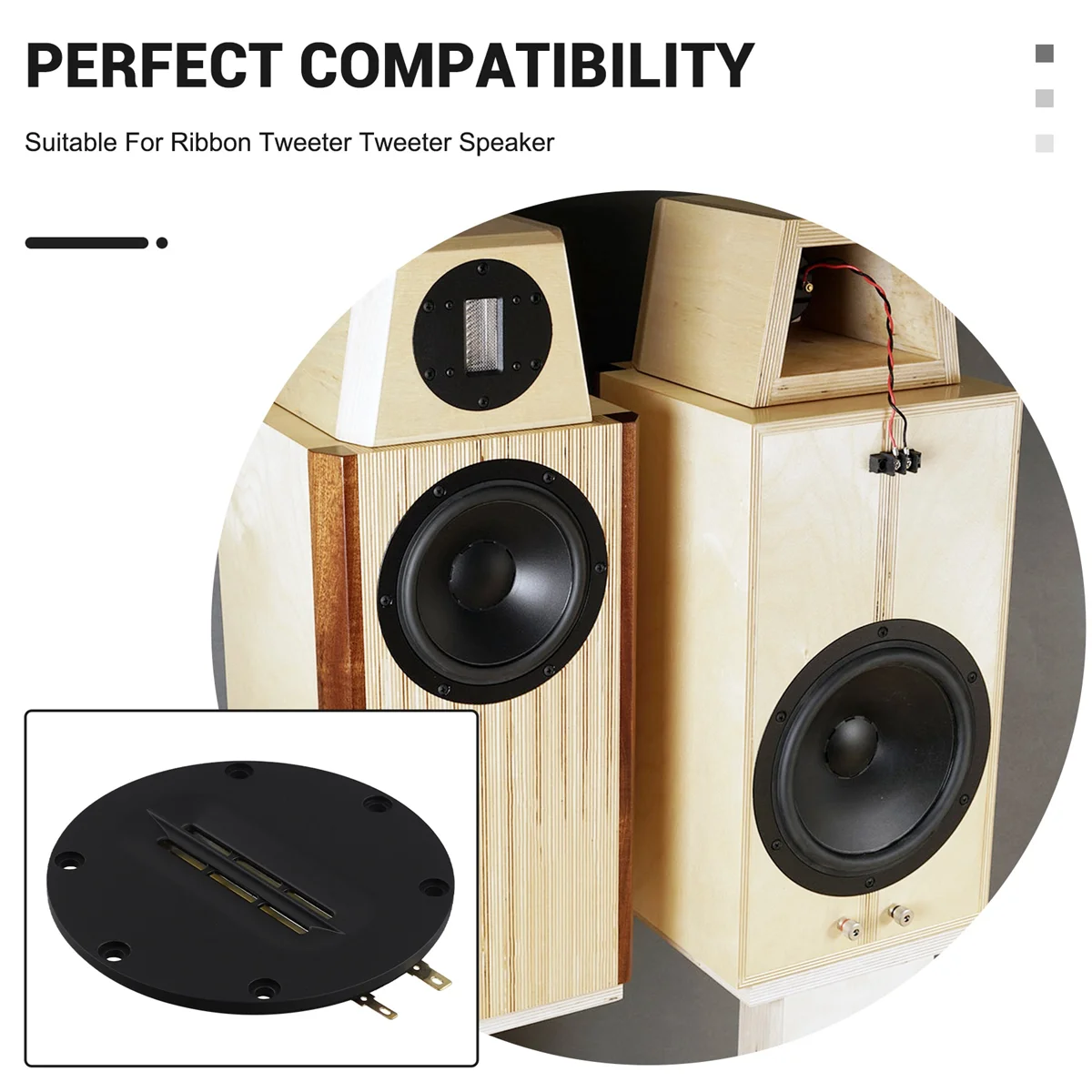 2 buah Speaker pita Tweeter pneumatik 4 inci klakson pita aluminium untuk pita Tweeter kepala Tweeter kaya klakson