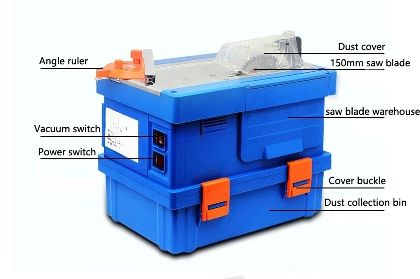 Multifunction dust sawing machine, cutting laminate flooring, solid wood flooring installation work table saws