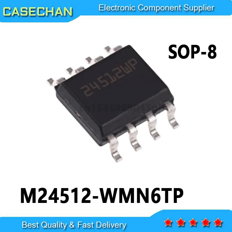 10 ADET Yeni ve Orijinal 24512WP M24512-WMN6TP SOP-8