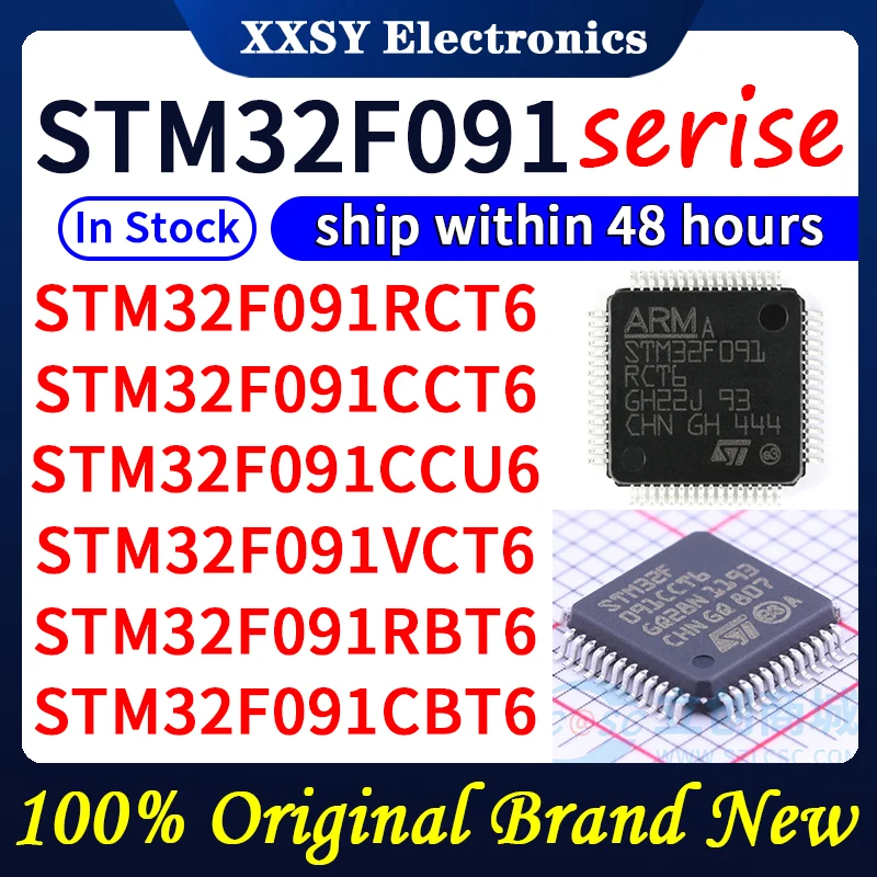

STM32F091RCT6 STM32F091CCT6 STM32F091CCU6 STM32F091VCT6 STM32F091RBT6 STM32F091CBT6 В наличии 100% оригинал и новый