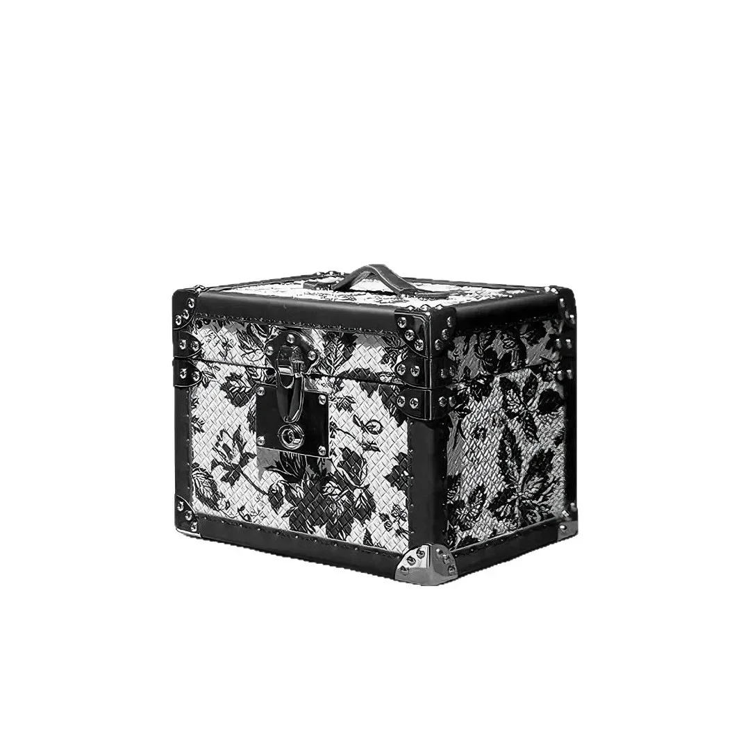 

Italian minimalist retro presbyopia leather suitcase with lock hard case