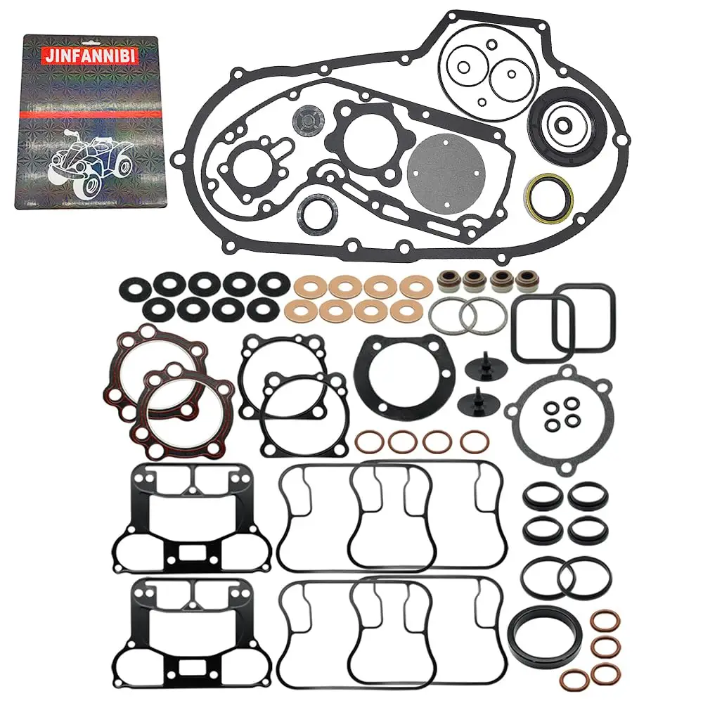 

For Harley Softail Dyna 1994-2006 Softail Dyna 1994-2006 FXD FLST Dyna FXLR FXDP 1994-2005 Complete Primary Clutch Cover Gasket