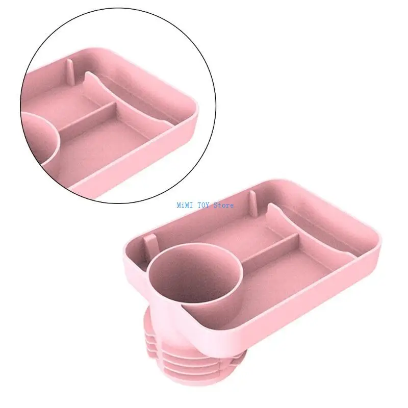 

24BE Universal Car Cup Holder Baby Stroller Catcher Universal Stroller Dinner Table Tray Plate for Toddler Infant