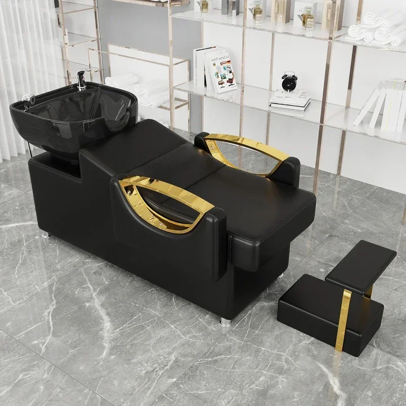 

Modern Washing Shampoo Bed Professional Hair Luxury Salon Shampoo Bed Premium Comfy Trendy Thai Spa Haarshampoo Bett Furniture