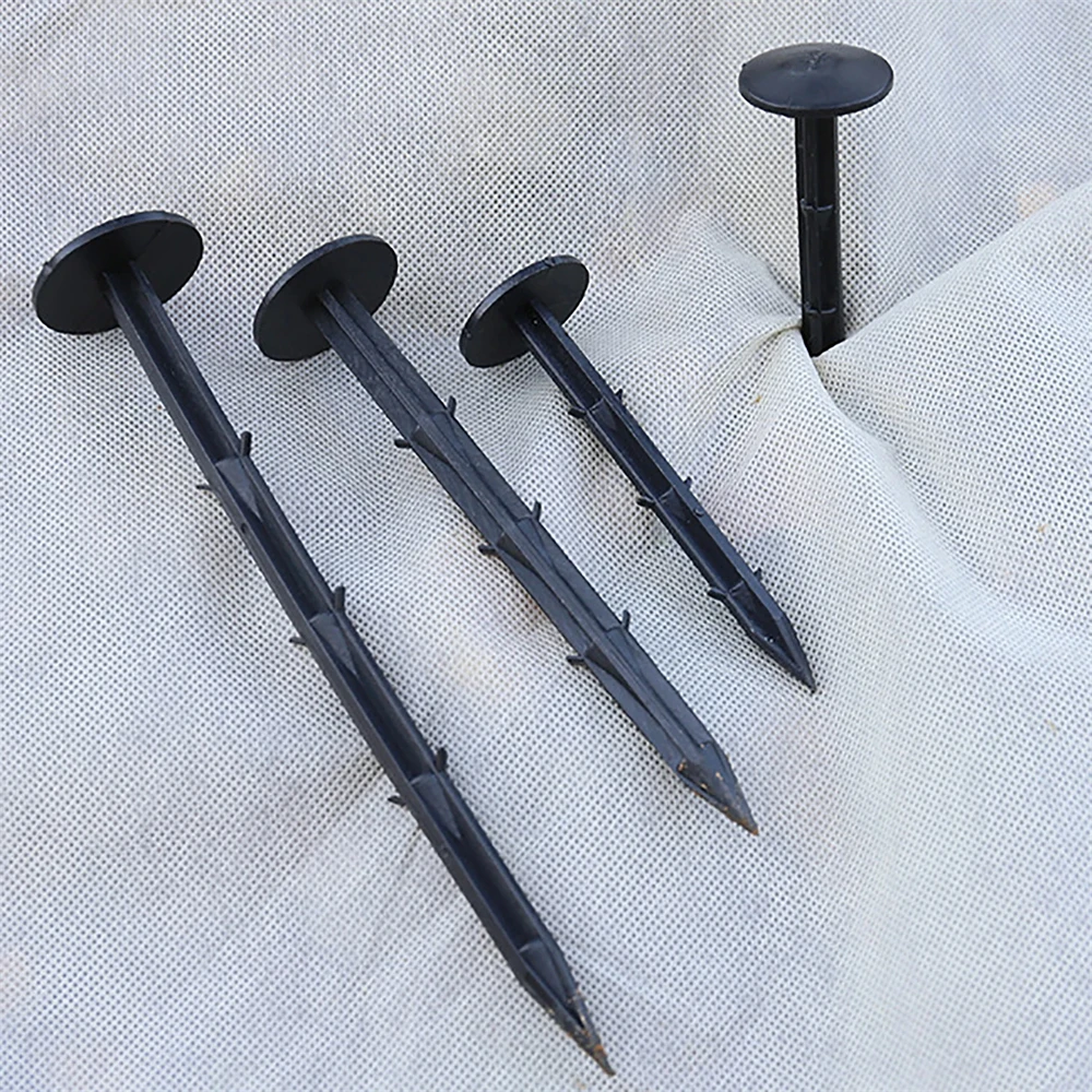 Garden Plastic Ground Stakes Nails 11cm/16cm/20cm/25cm Mulch Shading Anti-Pest Cloth Fixed Nails Plants Support Supplies 20Pcs