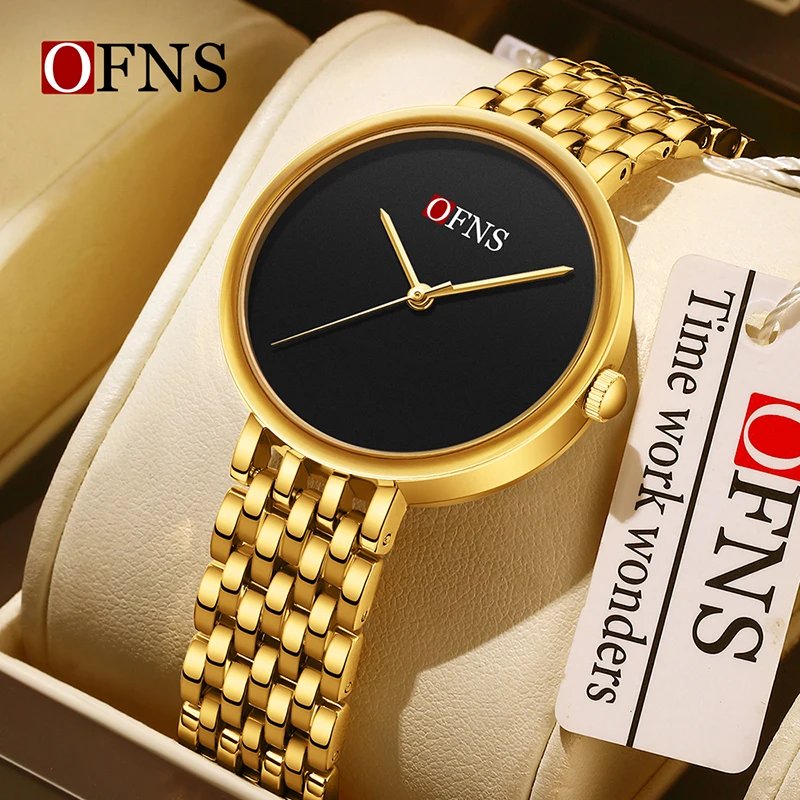 OFN7202S Reloj de cuarzo para mujer Beimu Esfera degradada 9,2 MM Cuerpo ligero 3ATM Reloj de moda elegante resistente al agua diario