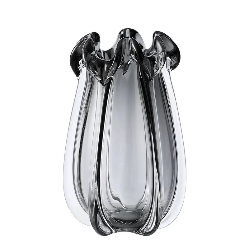 

Light luxury glazed crystal glass vase hydroponics Nordic creative simple dining table TV cabinet living room flower arrangement