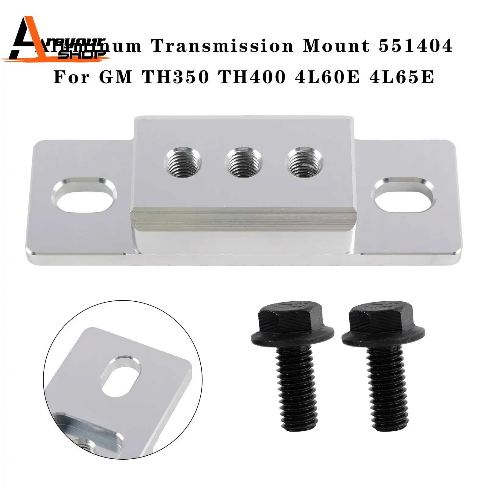 

Aluminum Transmission Mount 551404 for GM TH350 TH400 4L60E 4L65E