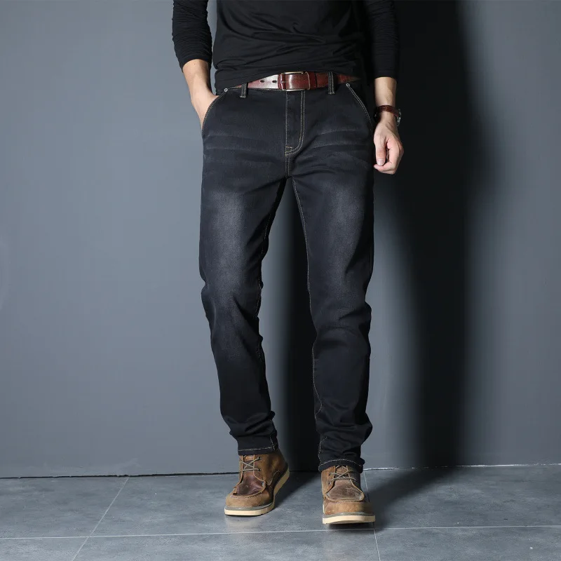 2024 New Casual Fashion Slim Jeans Męskie proste spodnie męskie Wysokiej jakości workowate dżinsy Sprane dżinsy Ripped Denim Tapered Jeans