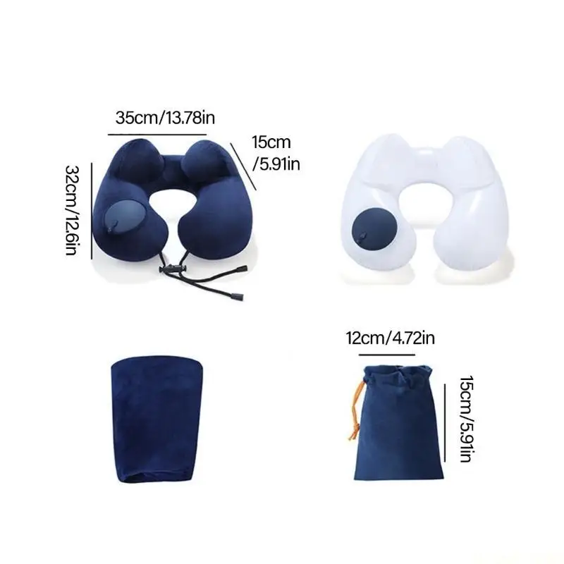 M5TC Soft Head Neck Support Light Weight Sleep Neck Pillow, Pillow Inflatable Travel Pillow for Travel Sleep - view 6