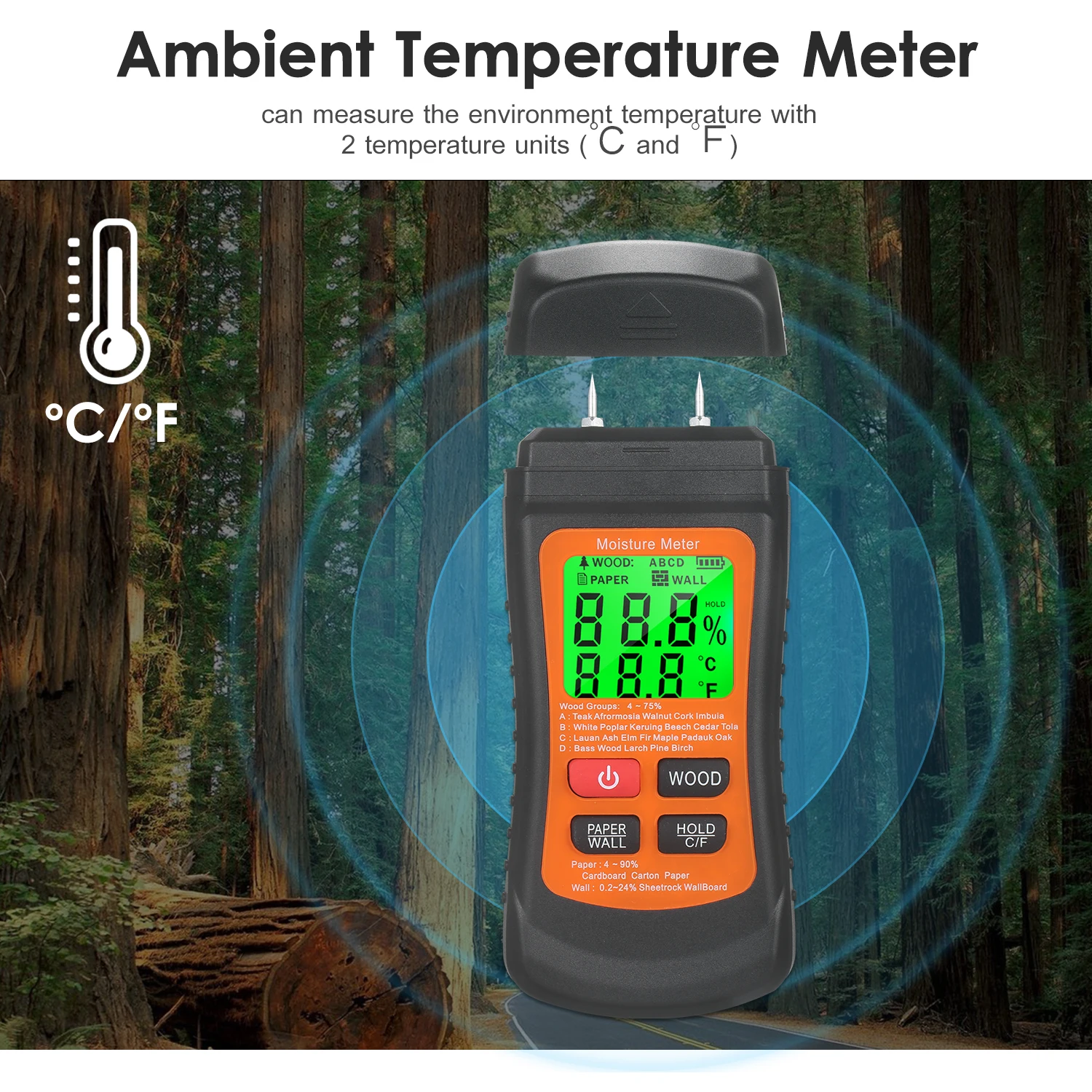 Wood Moisture Tester, Cement Brick Moisture Tester, Cardboard Hygrometer, Wood Moisture Tester