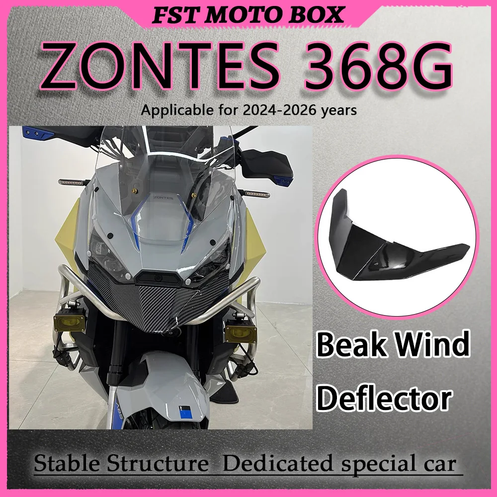 FOR ZONTES 2024-2026 368G Racing Front Beak Wind Stabilizer Lip Thickened ABS Blade Lower Chin Spoiler Exclusive Specific Models