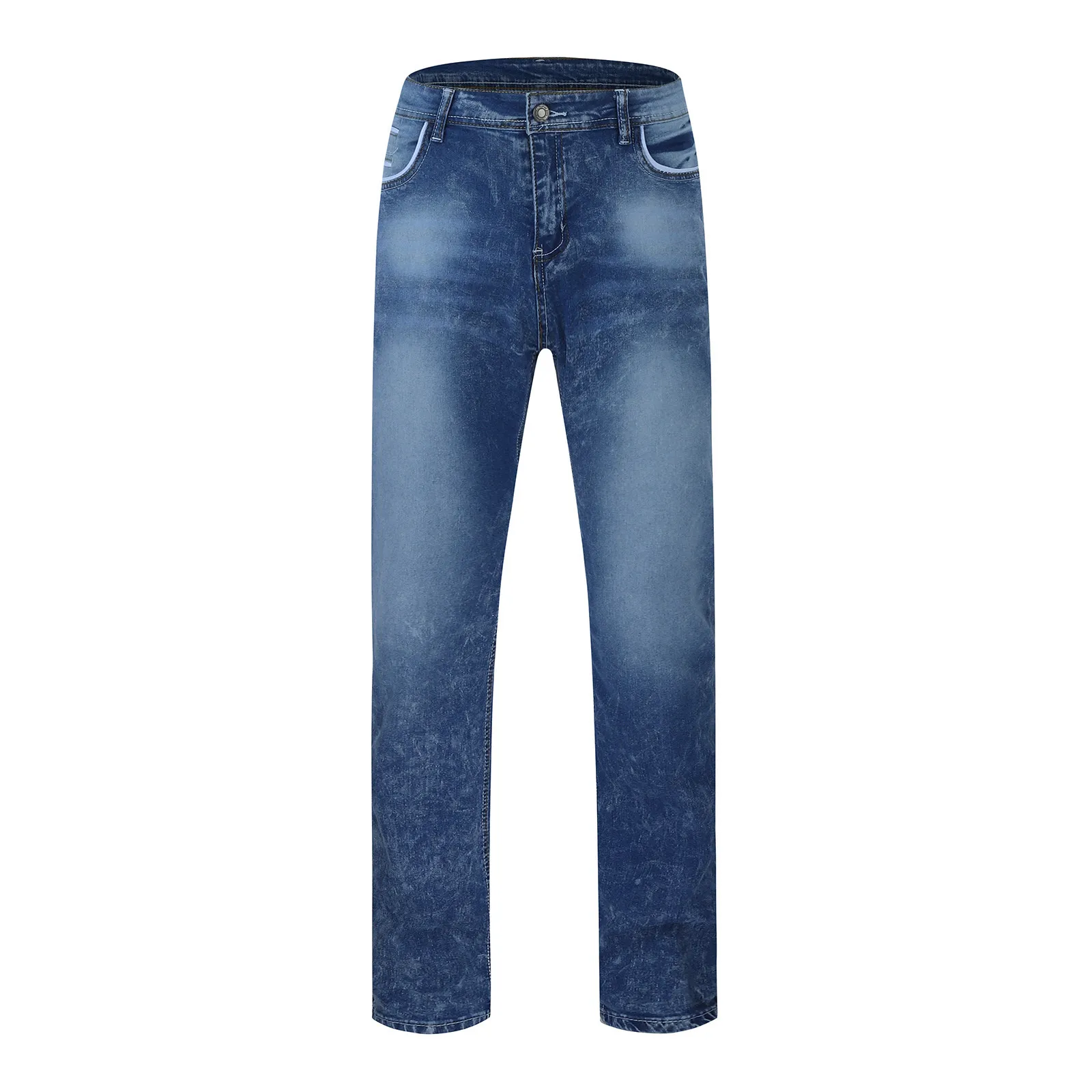 New Men's Stretch Skinny Jeans Fashion Classic Premium Loose Straight Pants Business Casual Brand Men Trousers