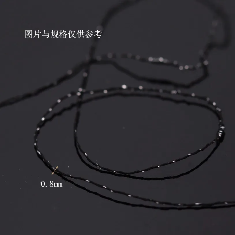 

500 г черная пряжа ручной работы «сделай сам», нить для ручного вязания крючком, одежда для рукоделия, сверкающая полая пряжа