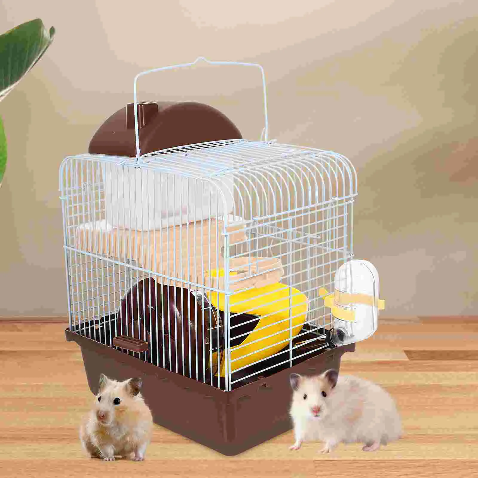 Alberchilla portable en acrylique pour petits animaux de compagnie, maison de hamster à double couche, bleu clair, 1PC