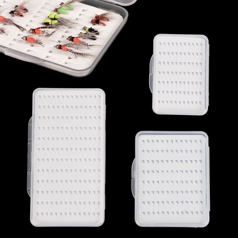 Waterproof Fly Fishing Lure Bait Flies Tackle Storage Box for Case Container Transparent Fly Hook Box