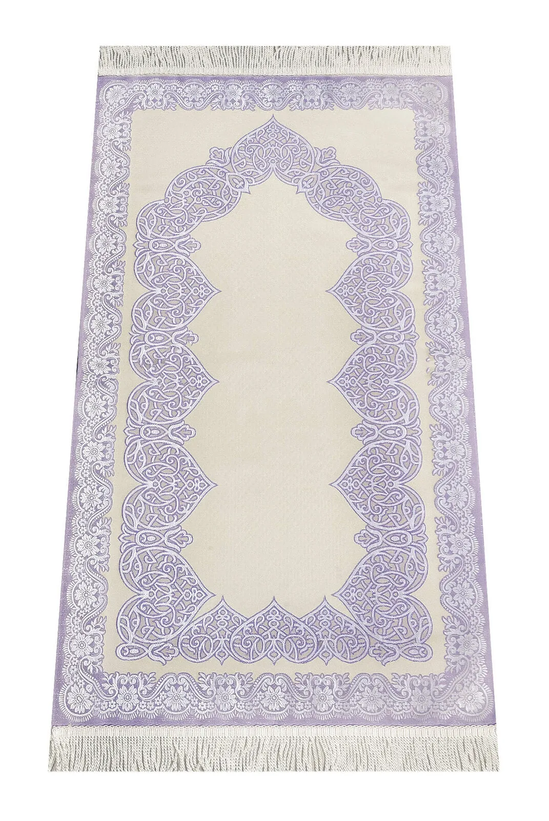 

Lined Satin Jacquard Prayer Rug Lilac Muslim Islam Sheet Prayer Mat Holy Quraan Islamic Mats