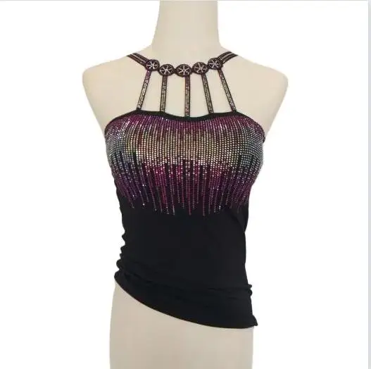 Lady Dance Club Camis Women's Gemstomes Camis Tansks Bling Rhinestones Women's Padded Camisole Sexy Shiny Gemstones Camis