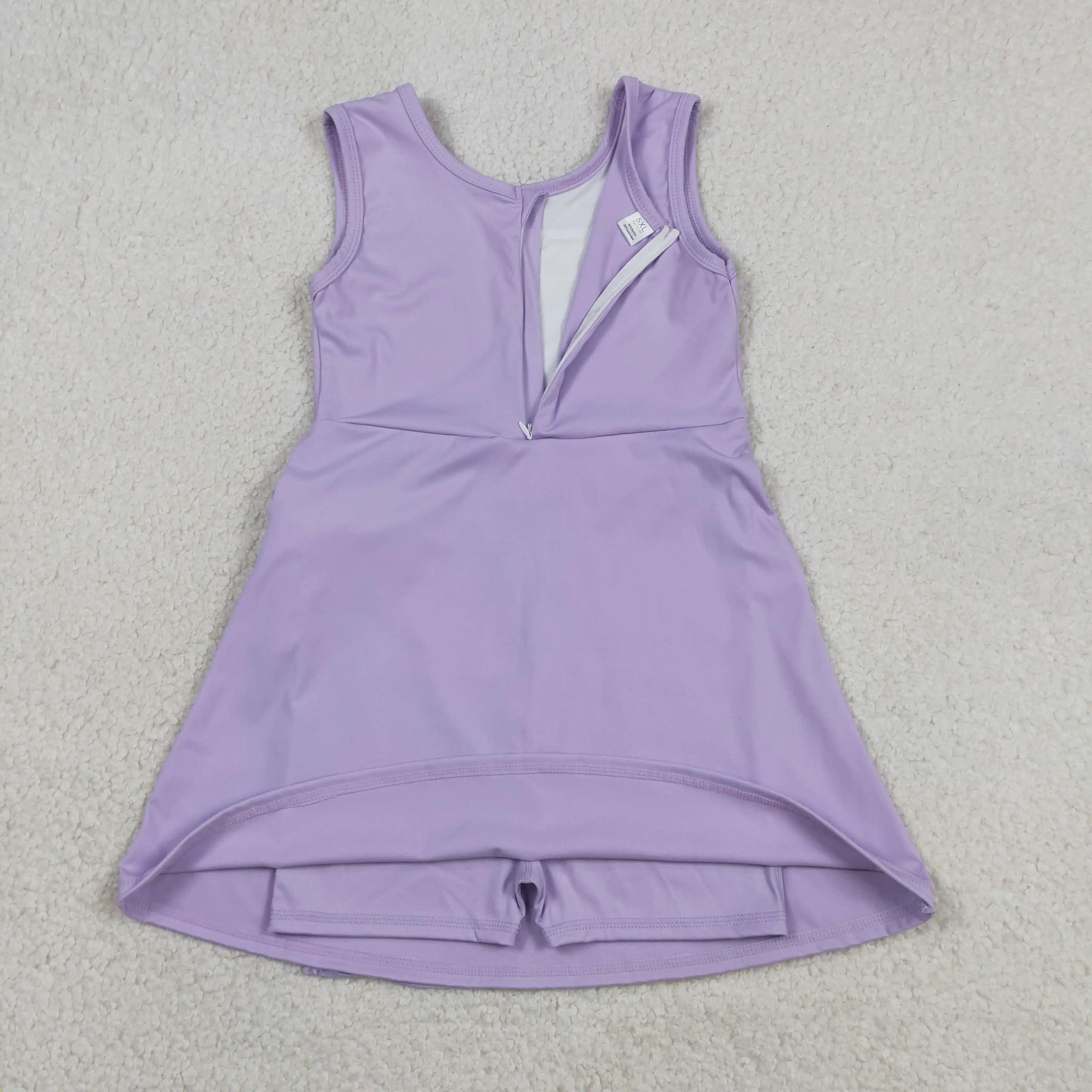 Wholesale Infant Kids Skirt Shorts Toddler Skort Yoga Sleeveless Purple Dress Bows Clothes Baby Girl Active Clothing