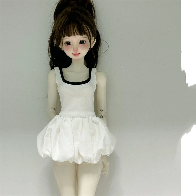 BJD doll clothes suitable for 1/4  sizeCasual flower bud skirt suspender vest skirt clothes set doll accessories (1 points)