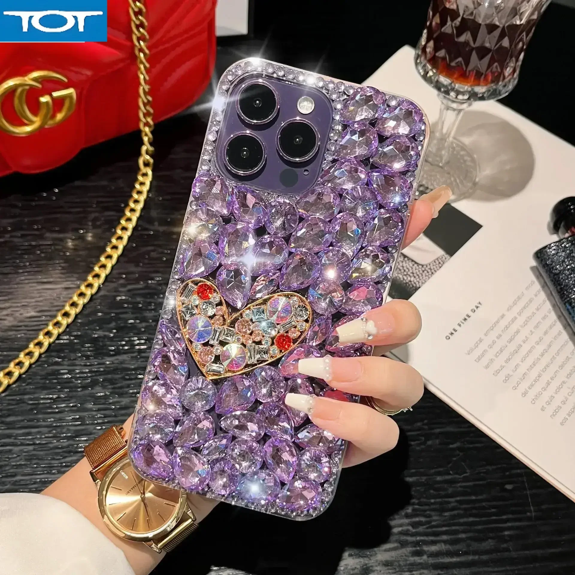 

Роскошный блестящий чехол со стразами семи цветов Love Case Capa для Xiaomi Redmi9A 9C Note8 9Pro Note10S Note11 Pro 12Pro Diamond Phone Cover