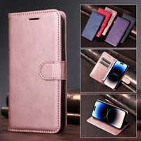 Pure Color Wallet Flip Leather Case For OPPO A15 A17 A1K A5 A3S A7 A5S A52 A92 A72 A9 2020 A32 A33 A8 A31 A12 Phone Book Cover