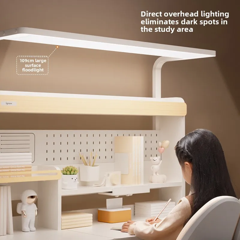 طاولة دراسة للأطفال، مكتب كتابة من الخشب الصلب لطلاب المدارس الابتدائية والثانوية، قابل للرفع ومجموعة كراسي #2