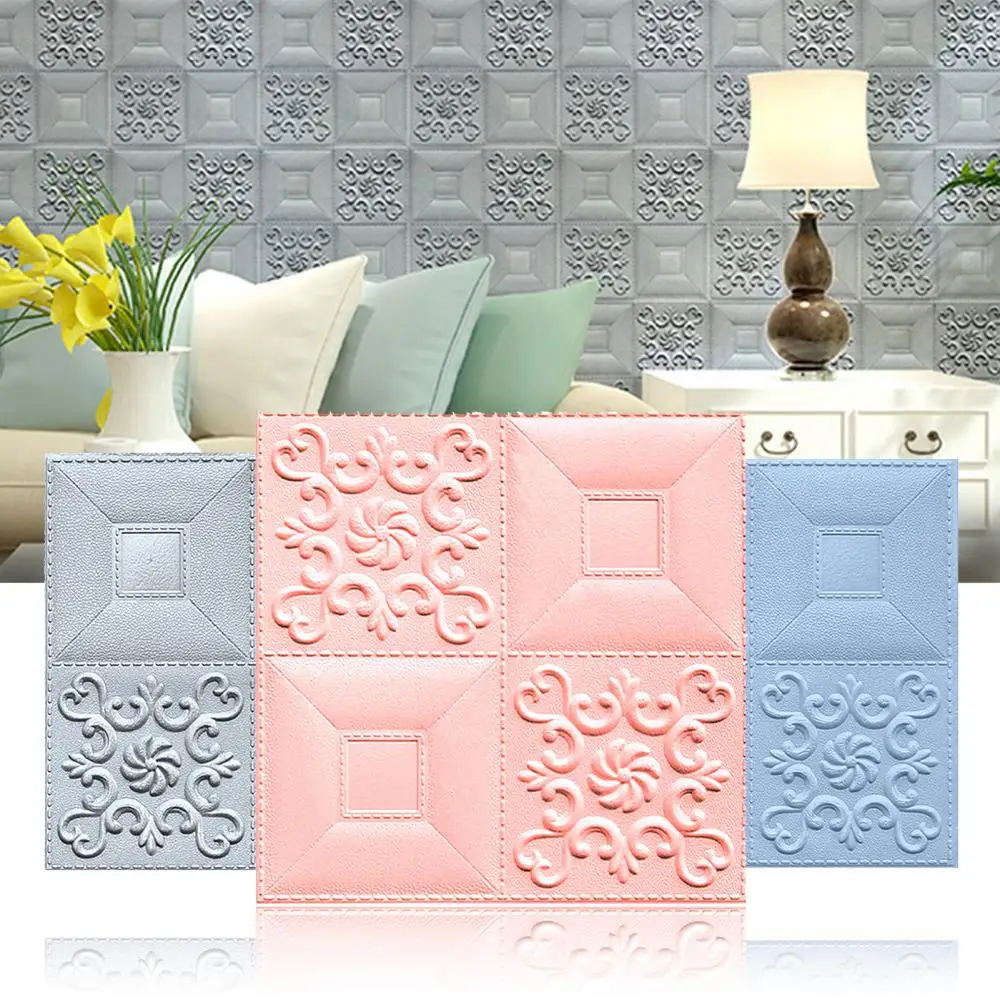 35cm 3D Self-Adhesive Foam Waterproof Brick Wall Sticker TV Wall Ceiling Imitation Brick Self Adhesive Wallpaper Home Decoration