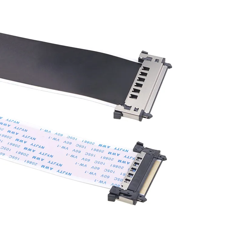 كابل FFC مرن LVDS4K كابل شاشة تلفاز LCD عالي الوضوح 41P/51P حماية من جانب واحد، كابل مضاد للتدخل