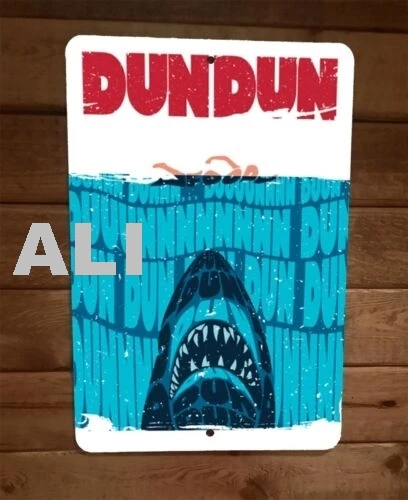 DunDun Jaws Shark 8x12 Metal Wall Sign 66 sign
