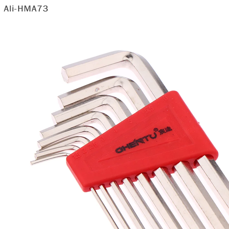 

8Pcs/Set Chrome Vanadium Steel Metric Wrench For DIY Fasteners Pocket Allen Key Short Arm Tool Set Easy To Carry