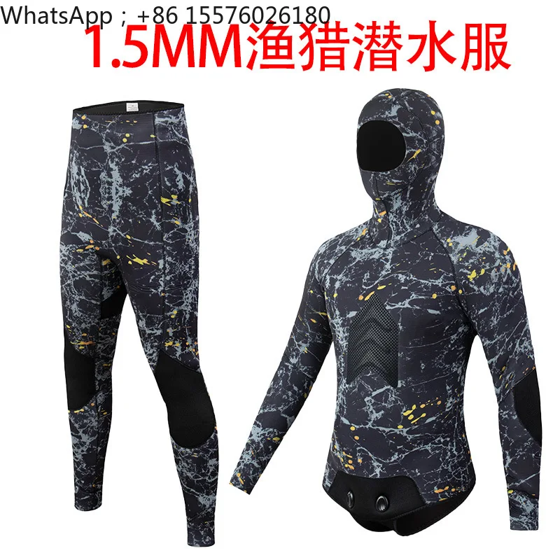 Cross-border 1.5MM Diving and Fishing Suit Split Type Warm Surfing Wetsuit Cold-proof Snorkeling Diving Wetsuit
