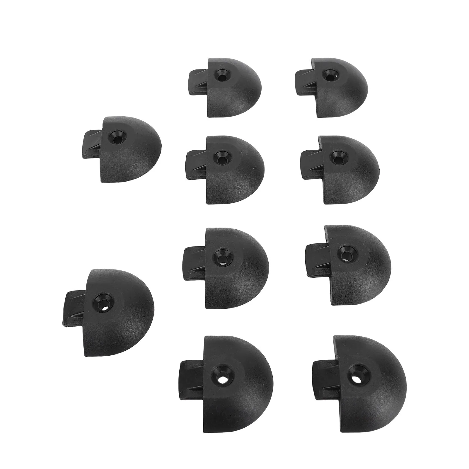 

10PCS Angled End Cap for L Track Semi Circular Shape End Fittings Eliminates Pointed Edges On L Rail for Truck Bed Trailer RV
