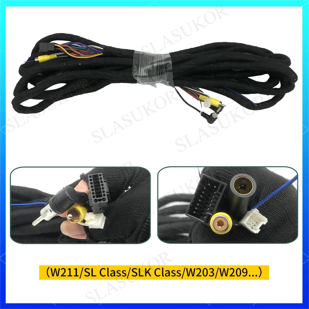 SLASUKOR 6M Extension Cable For Benz Series Optical Fiber Amplifier (Only Fit Kapud Car DVD Navigation GPS)