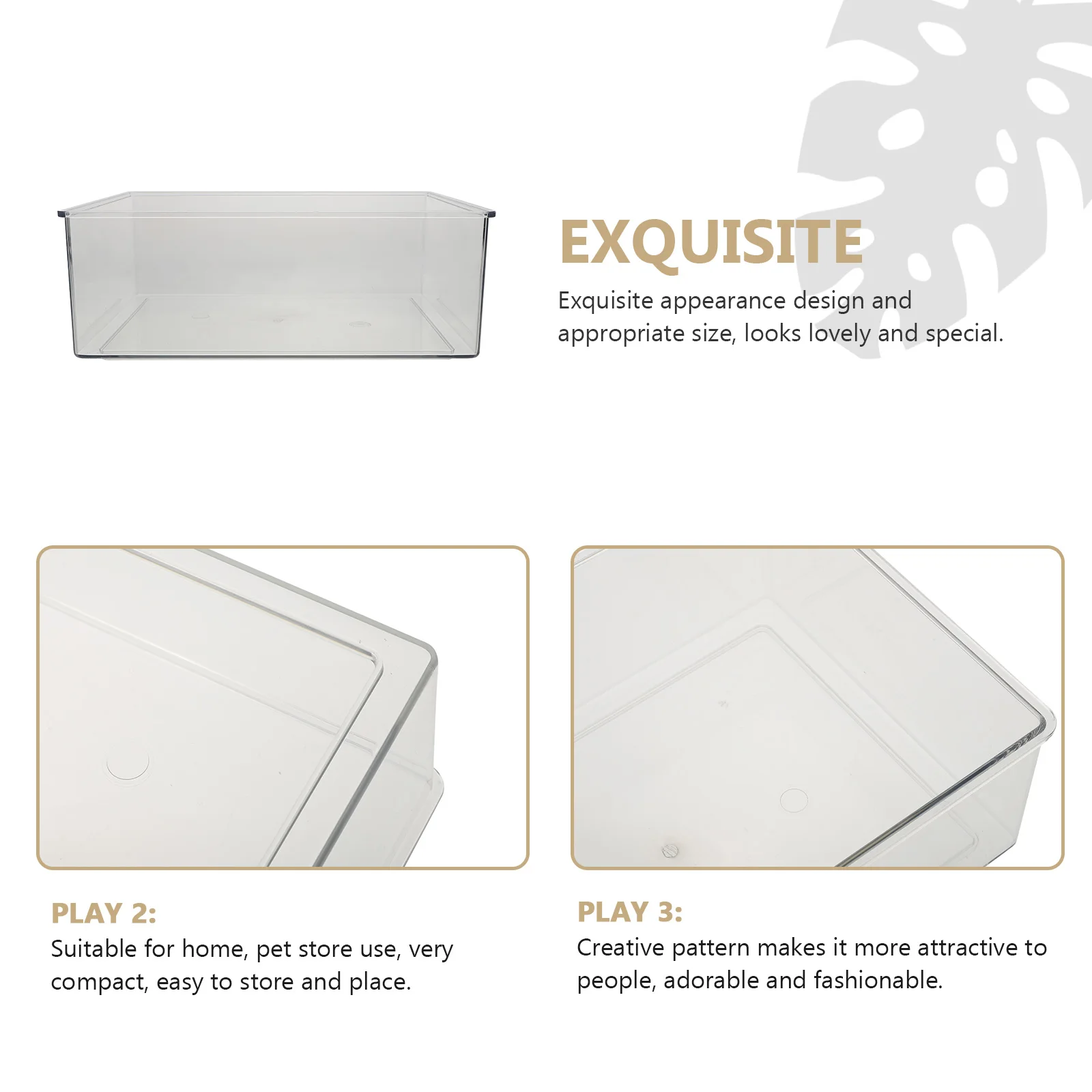 

Plastic Hamster Bathroom Dust Bath Container Indoor Bathtub Guinea Pig Basin Small Pet Lightweight Durable Stylish Creative Pet