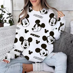 Disney Women Hoodies and Sweatshirts Mickey Mouse Fall Spring Sweatshirts Fall Spring Harajuku Long Sleeve Hoodie Clothes