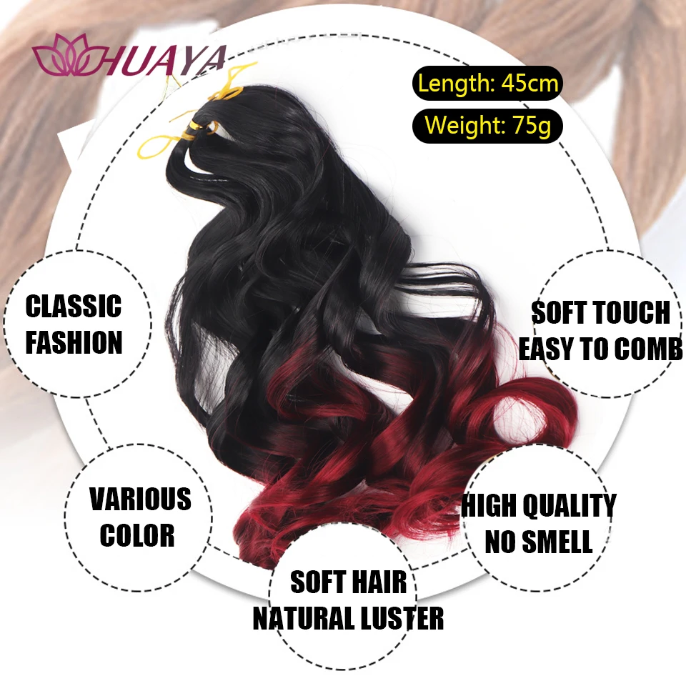 HUAYA Synthetic Hair French Curls Braiding Hair Extensions  Loose Wave Spiral Curl Braids Hair For African American Women