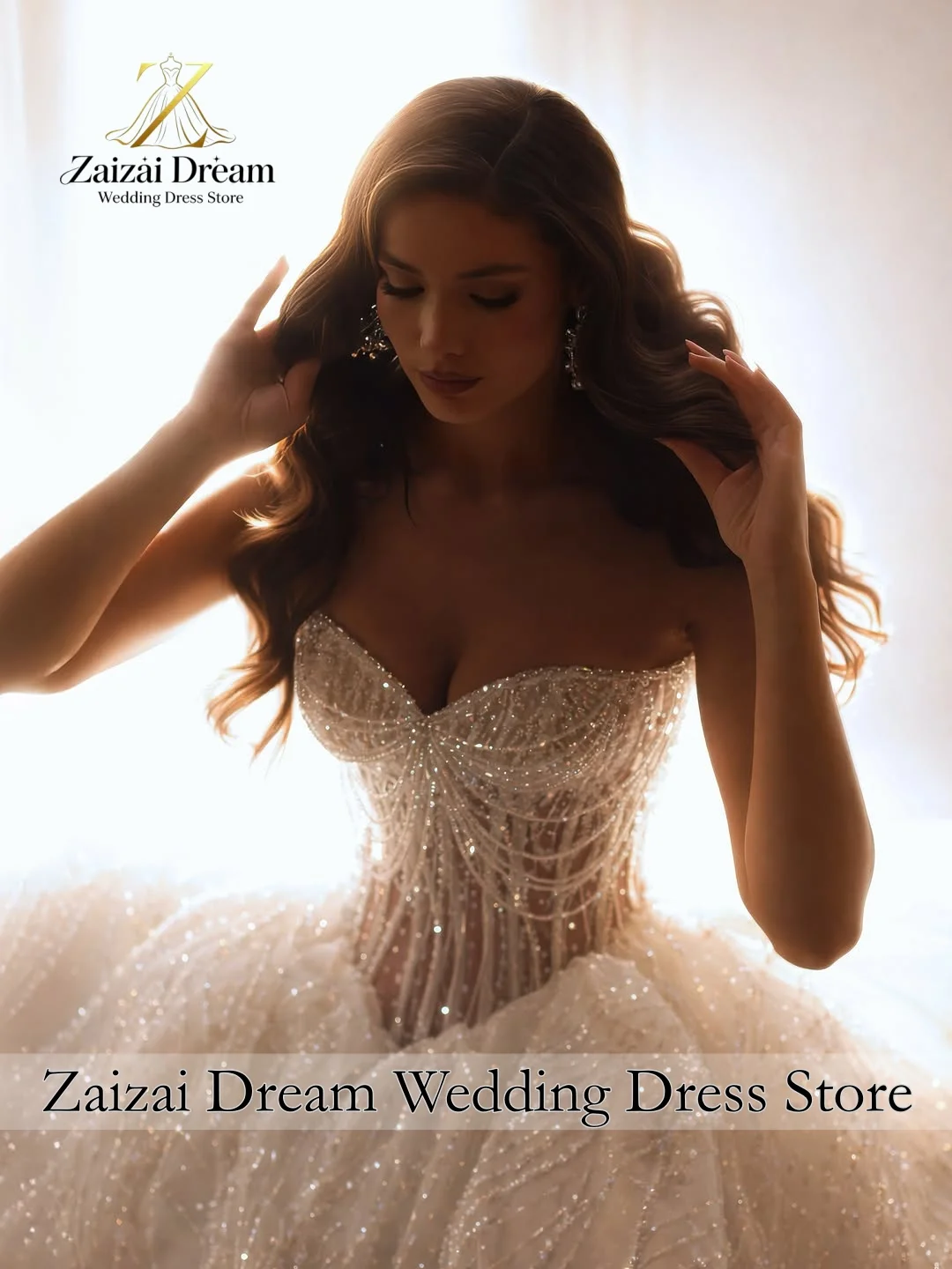 Customized Luxury Off Shoulder Sleeves Wedding Dresses 3D Flower Lace Celebrity Dress Exquisite High Quality Prom Party Gown