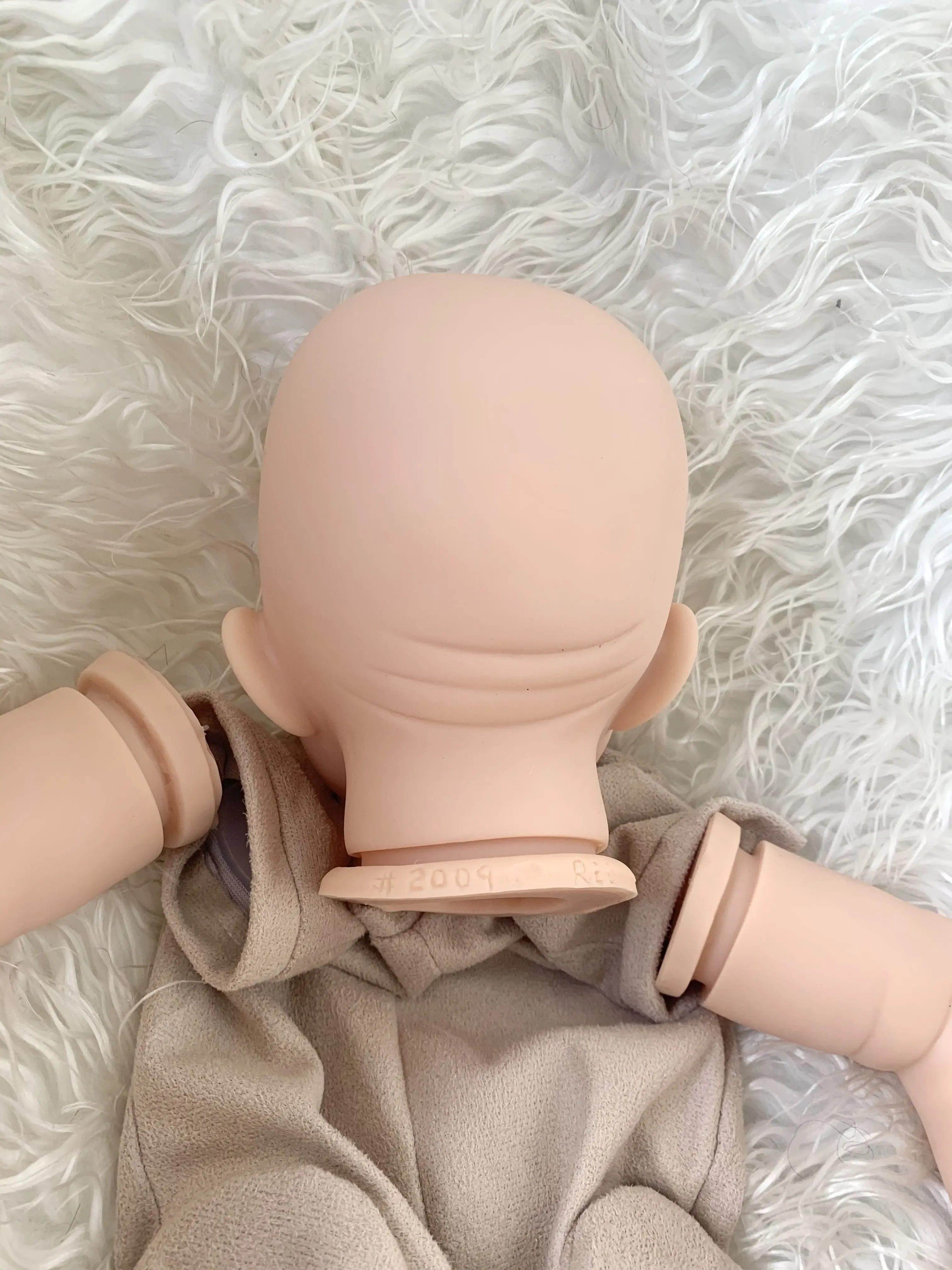 SINO-BB 20 pollici FAI DA TE In Bianco Reborn Baby Doll Parti Loulou Non Verniciato Parti di Bambole Non Finite Bambino Kit In Vinile Non Finito