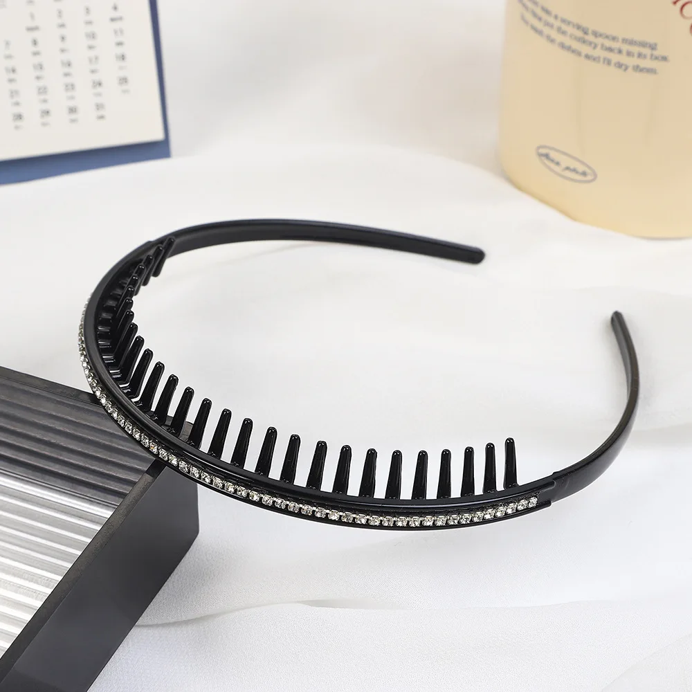 2pc European and American Classic Black Crystal Retro Headband Women Girls Hair Bands Elegant Hairband Wedding Hair Accessorie