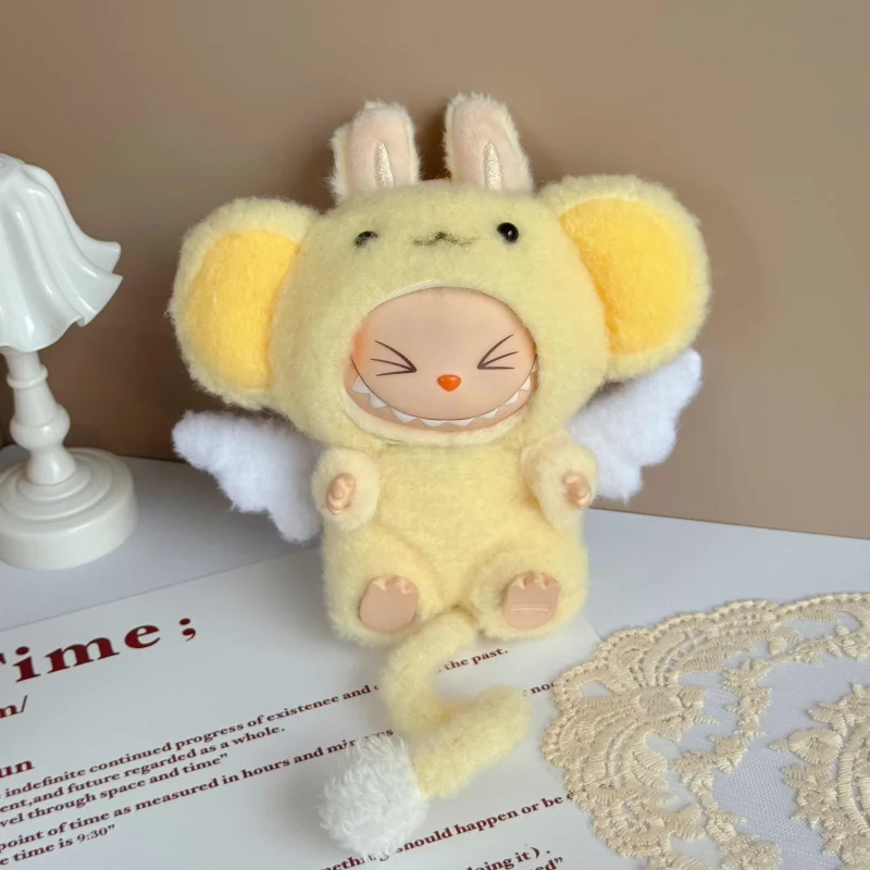 

15/17cm Labubu Clothes Korea Kpop Exo Idol Pendant Doll Dress Up Change Outfit Accessories For V1 V2 Vinyl Labubu Suit Gifts