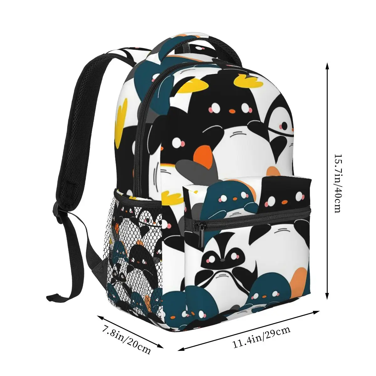 Chubby Penguin Pattern Backpack Hot Sale Daypack Large Capacity Children BookBag School Bag Shoulder Bags for Men Women