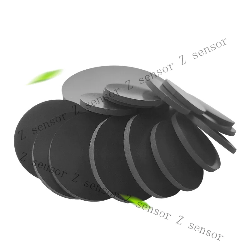 Z+ Black Fluororubber Solid Discs Flat Round Pad Sealing Cushioning Dia 5mm - 150mm
