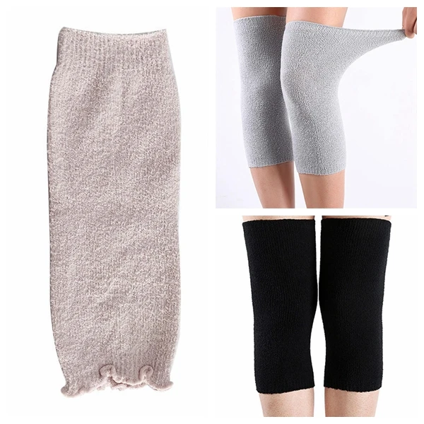 Unisex Leg Warmers Knee Pads Thermal Elastic Sleeves for Cold Weather Non-Slip Breathable Leg Covers Soft Comfort for Daily Use