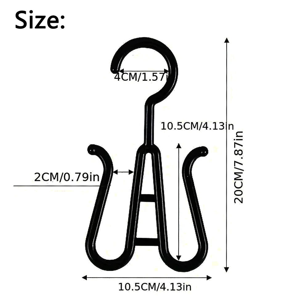 Plastic Wig Hangers Portable Wig Hanger-Stylish And Convenient Wig Black Wig Hooks Convenient storage for Multiple Wig view 2